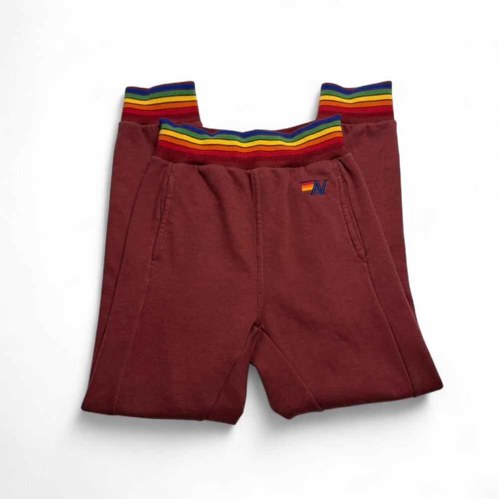 Aviator Nation Rainbow Striped Joggers - Sweatpants Size XS - Picture 2 of 8